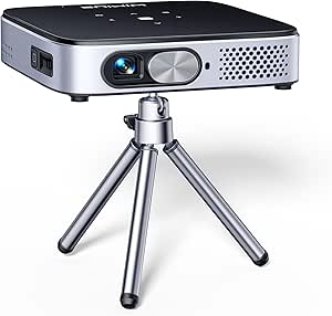 Mini rétroprojecteur portable Wimius, compact et léger, idéal pour projeter des vidéos et images en haute définition à la maison ou en déplacement