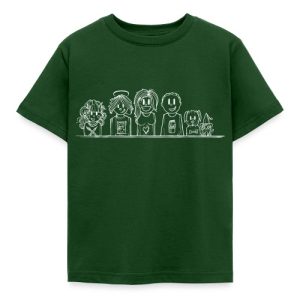 T-shirt enfant logo famille recto et logo carapat verso